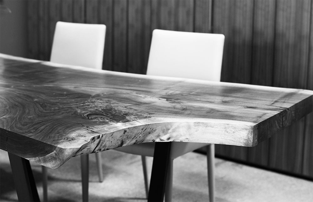Live-edge conference table