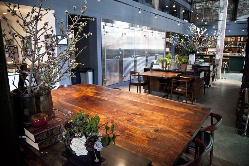 Saison, Custom walnut dining tables