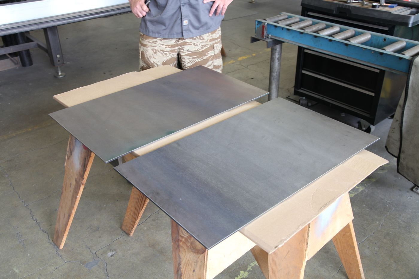 Steel table fabrication